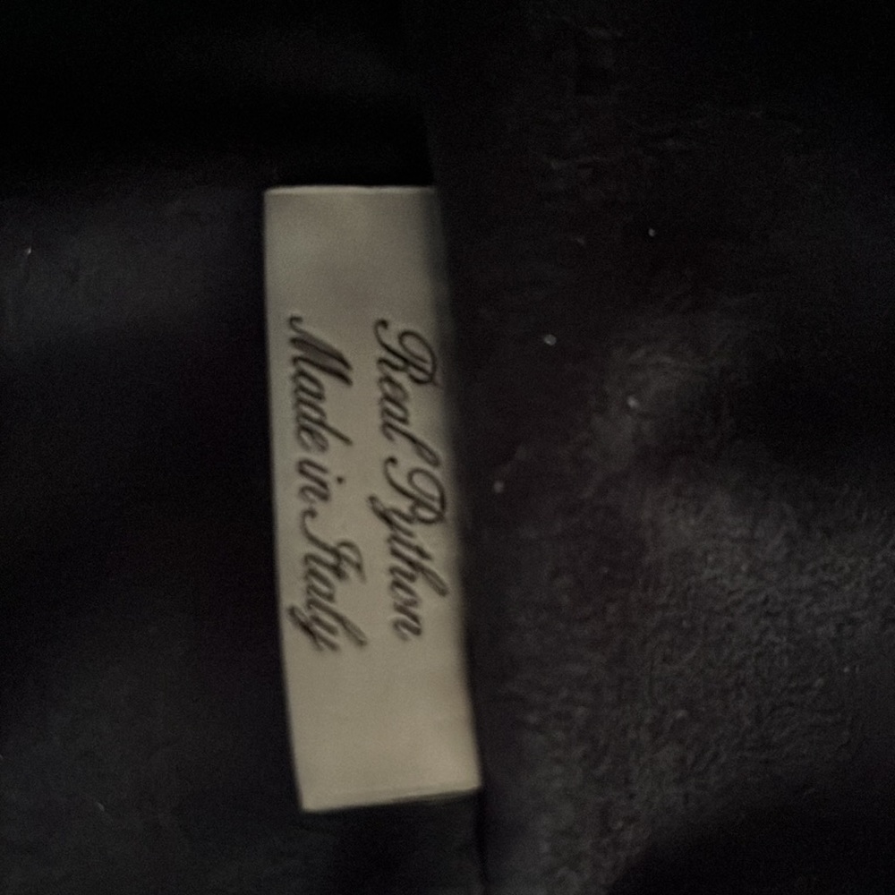 Silvano Biagini Navy Python Tote & Matching Poche… - image 7